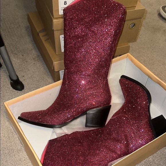 Dazzling Pink Women's Boots - Picture 3 of 4